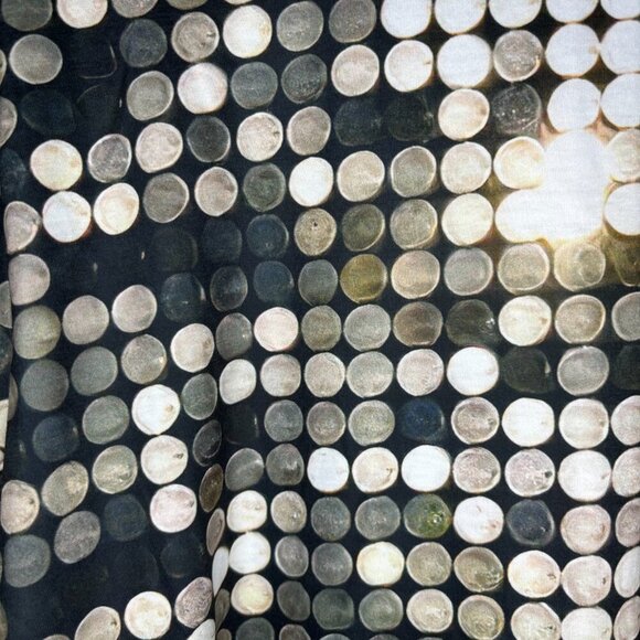 OUKU NEW Crew Neck Sparkling Glitter Money Tee Mens L Long Sleeve - Picture 3 of 8